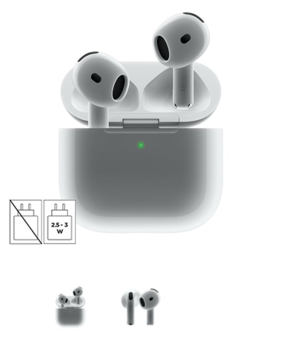Apple AIRPODS 4TH GEN Безжични Оригинални Слушалки, БЯЛ
