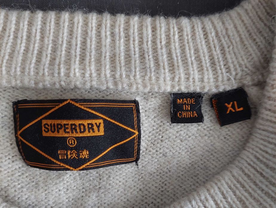 Superdry Harlo Crewneck Sweater Пуловер Светло бежов XL Като Нов