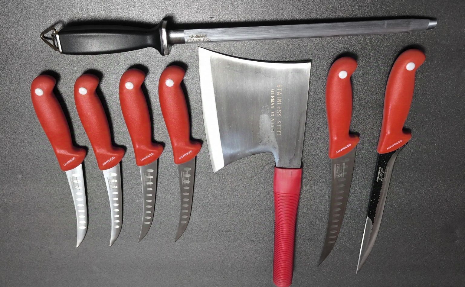 Set Cutite Macelarie 8 Piese Germany RED