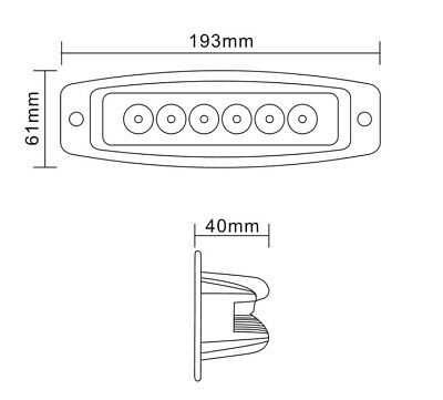 LED Халоген за вграждане 18W / ЛЕД диоден фар 18 вата 12-24V