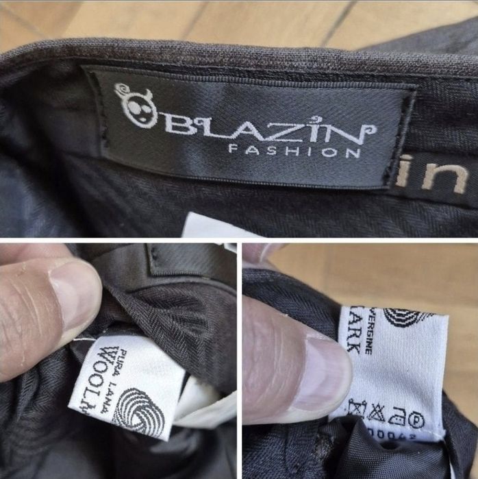 Pantalonii costum Blazin Fashion, Barbati, Lână Super 100' S - M