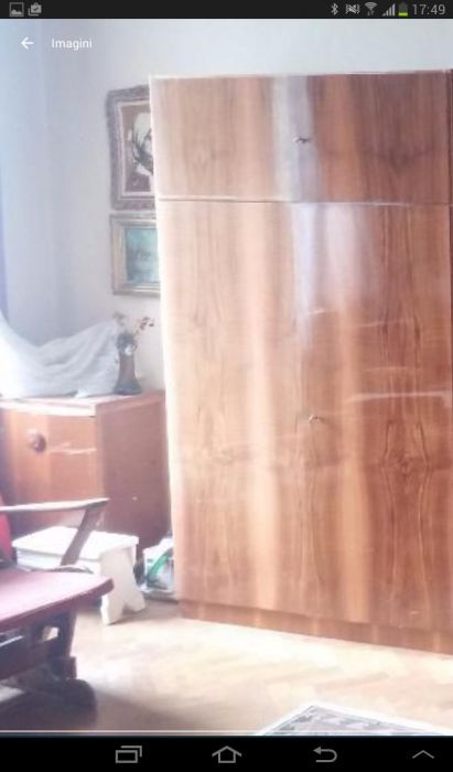 Dulap furnir de nuc 4 usi cu corp adaugat.