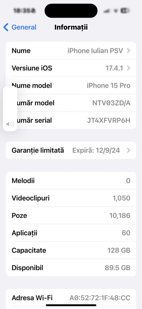 iPhone 15 PRO Blue Titanium 128GB