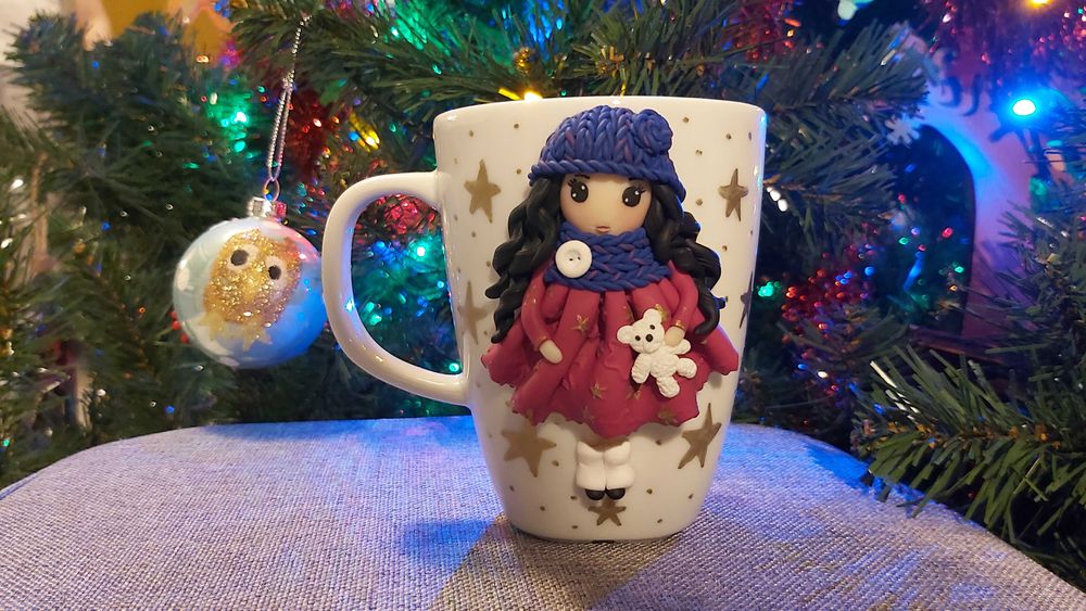 Cadou Craciun fetite, sotie iubita cana papusa handmade