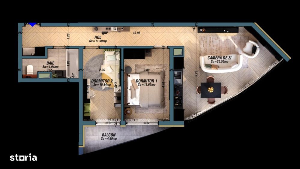 Apartament 3  Camere-Bloc 2( Finalizat ) Complex Avanera Suceava