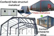 Vand urgent structura metalica de 200 mp pentru service