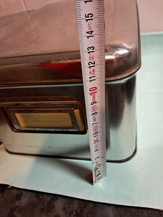 cutii vintage ,inox,27cmx16cmx12cm