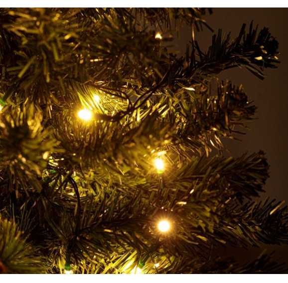 Декоративна коледна елха на батерии на поставка, 50 LED, 90см