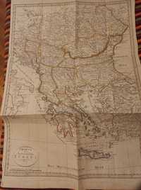 Harti vechi Turcia Europeana, Transilvania, Moldova, Valahia 1815/1814