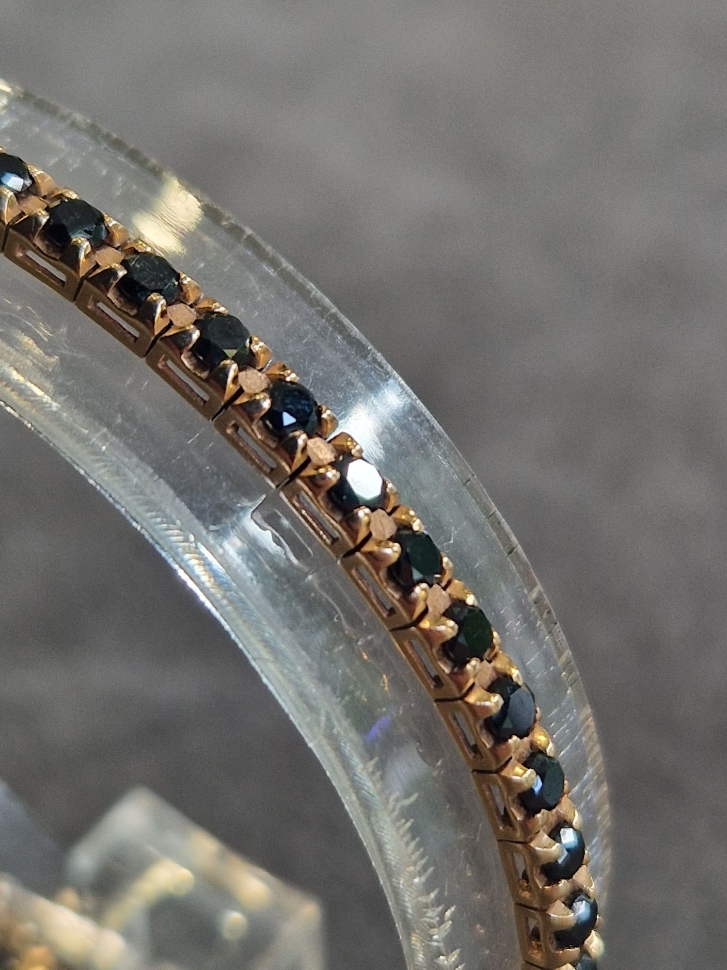 Bratara Tennis aur 18k cu Diamante naturale negre