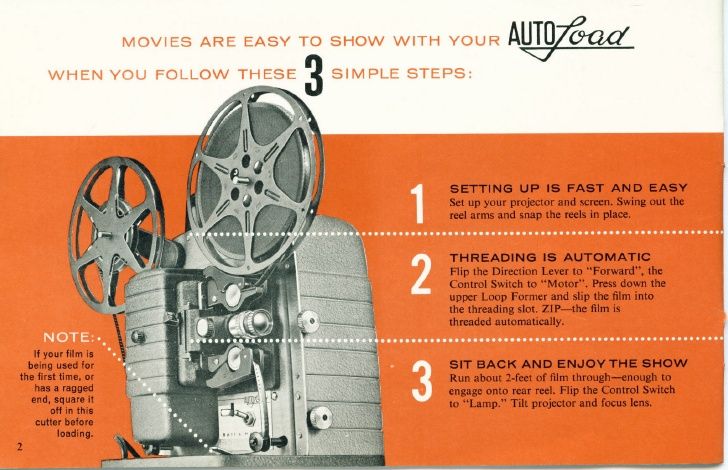 Videoproiector vintage Bell & Howell Super 8 Autoload 8MM Antic NOU