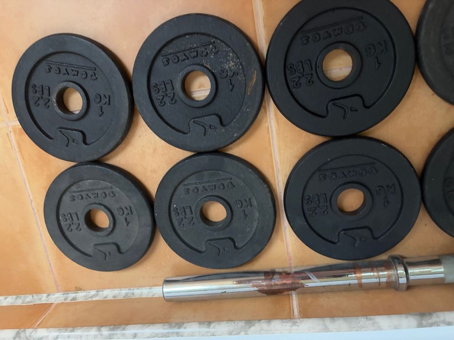 Set 2 bare cu 12 greutăți(discuri) Domyos