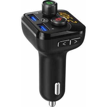 Modulator bluetooth FM FMT-B8, USB, MicroSD, 2.4 A, ExtraBass, Tellur