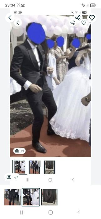 Vând costum Firma Gherasos impecabil