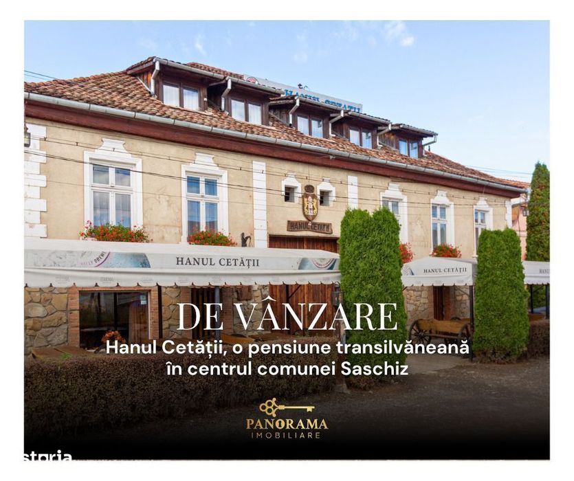 Pensiune rustică in Transilvania de vânzare în centrul comunei Saschiz