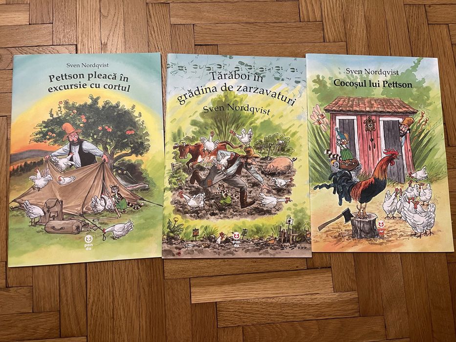Set 3 cărți pentru copii – Aventurile lui Pettson și Findus