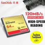 SanDisk Extreme CompactFlash карта памяти 32/64Гб 120 Mbit/s, UDMA 7