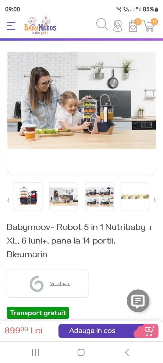 Vând robot 5 in 1 nutribaby