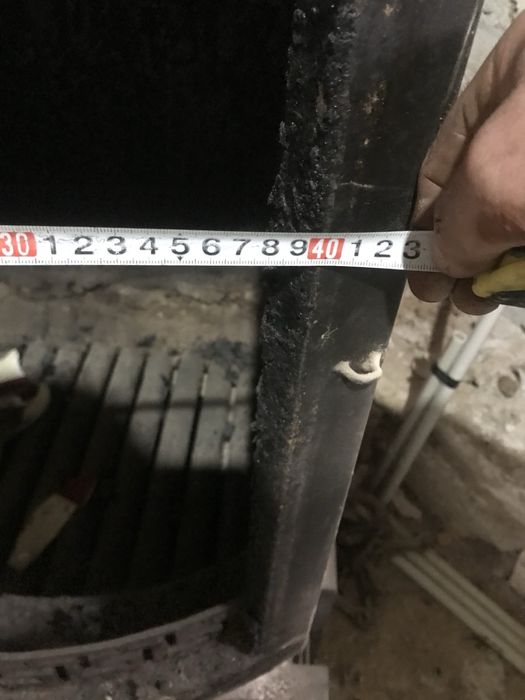 камина за локално парно с водна риза и въздуховоди