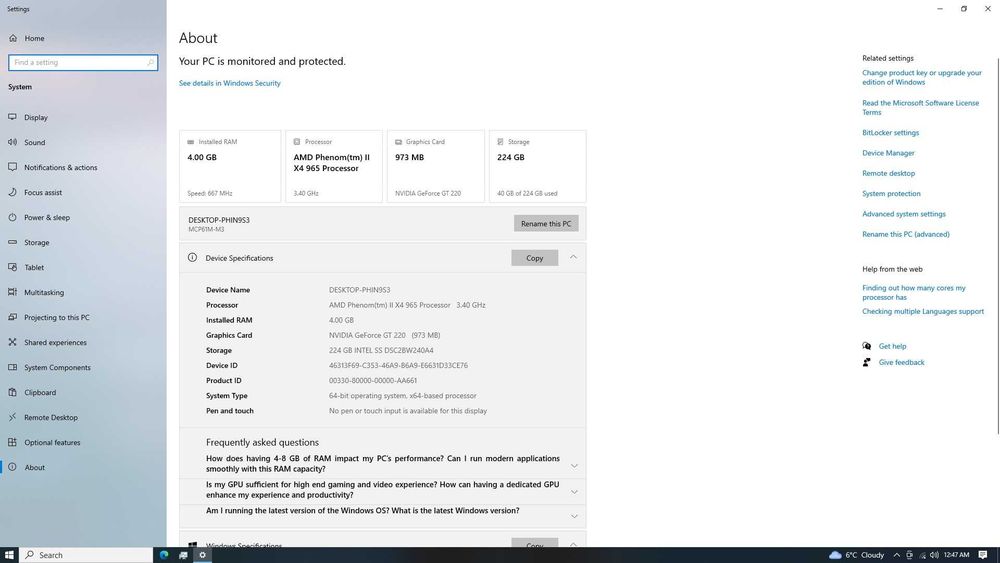 kit placa de baza AMD Phenom 2 x4 965 video 1 gb 4 gb ddr3
