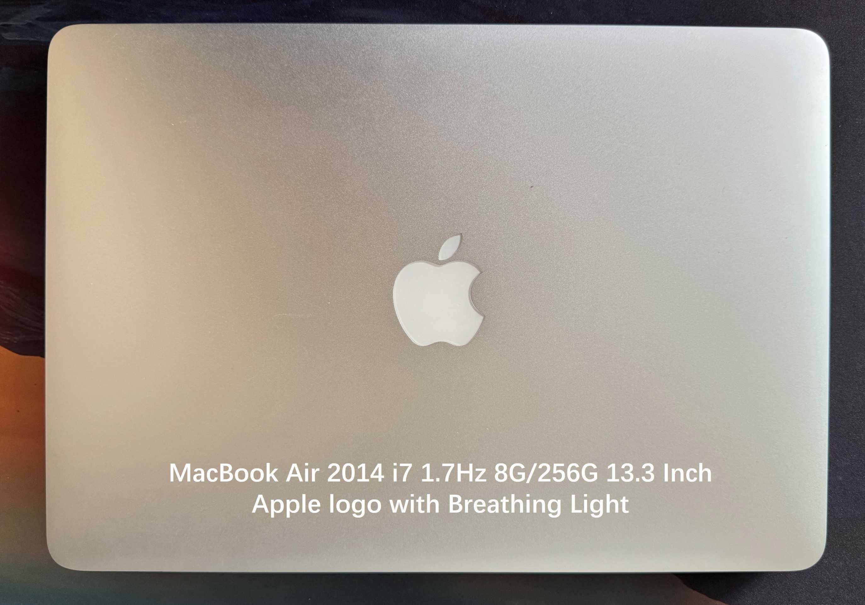 MacBook Air 2014 i7 1.7Hz 8G/256G 13.3 Inch  logo with breathing light