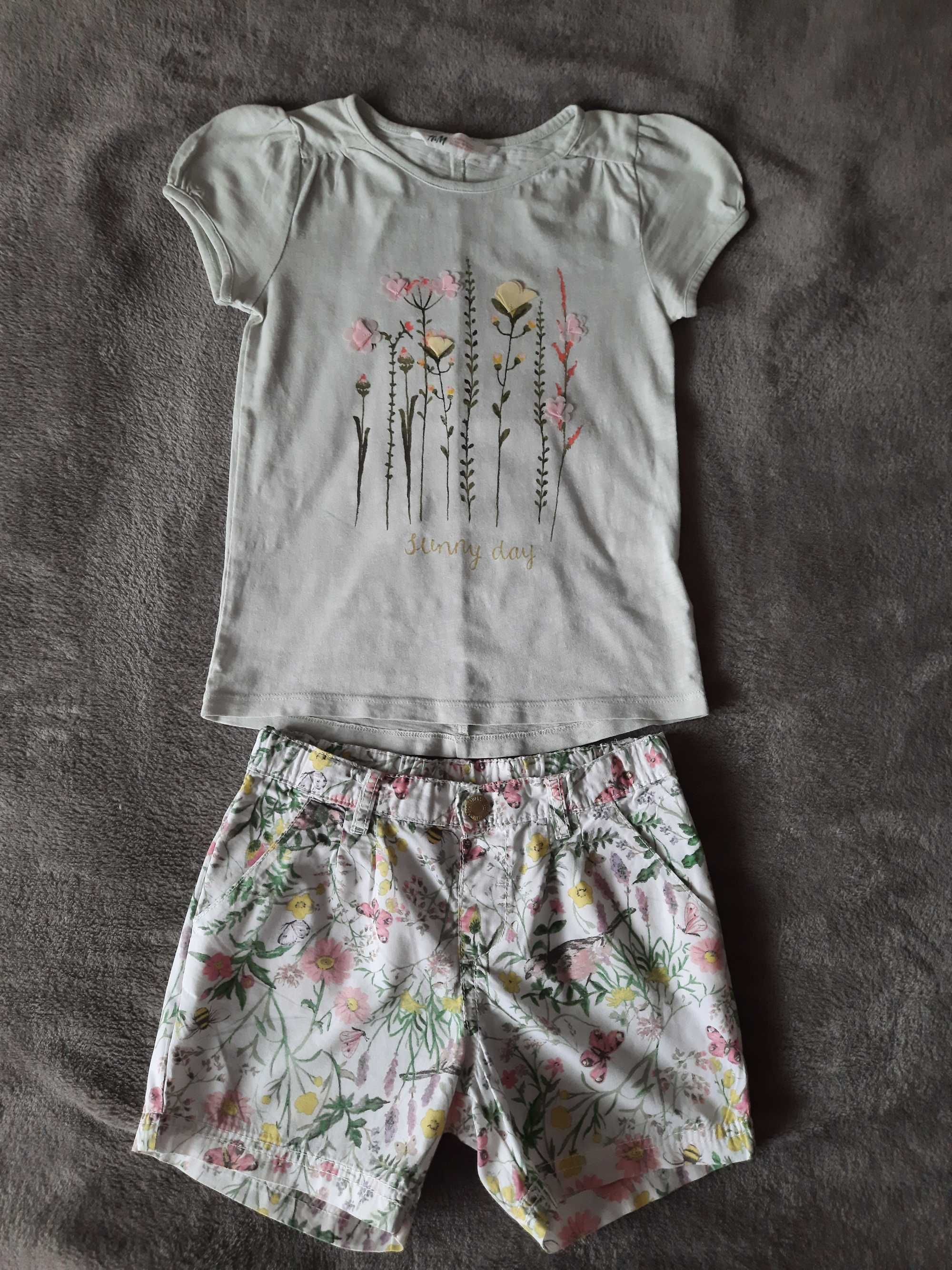 Costum H&M tricou bluza si pantaloni scurti 4-6 ani 110-116 cm