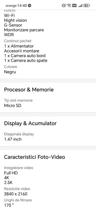 Camera bord auto Bestsee M33 4K Sigilata