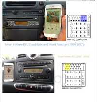 AUX Bluetooth 5.0 pentru Smart Fortwo 450 451 Radio CD 6 8 pini