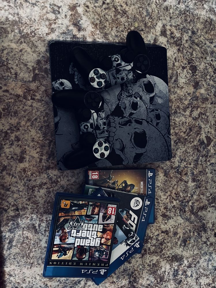 Ps4 slim 1tb 4диска