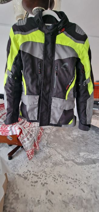 Furygan Apalaches jachetă de motocicletă negru-galben-fluo