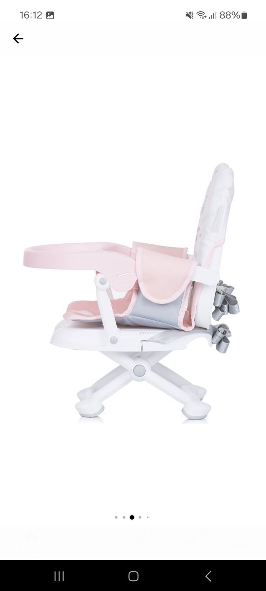 Scaun inaltator de masa copiii Chipolino Lollipop blush
