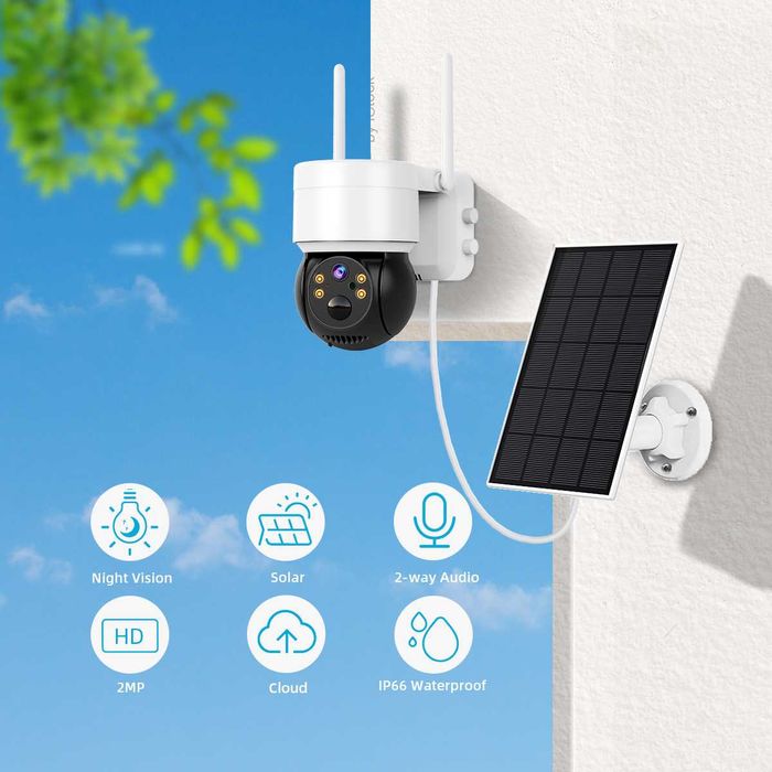 Соларна Wi-Fi Камера 5MP, със самозареждащи се акумулаторни батерии