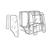 Geam pentru Komatsu WB93, WB97