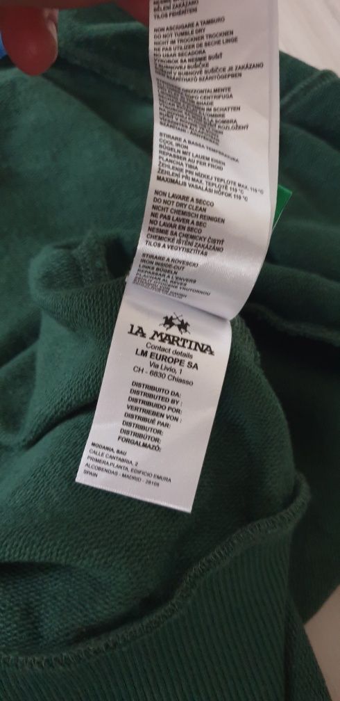 La Martina Full Zip Hoodie Mens Size M ОРИГИНАЛ! Суичер с цял Цип!