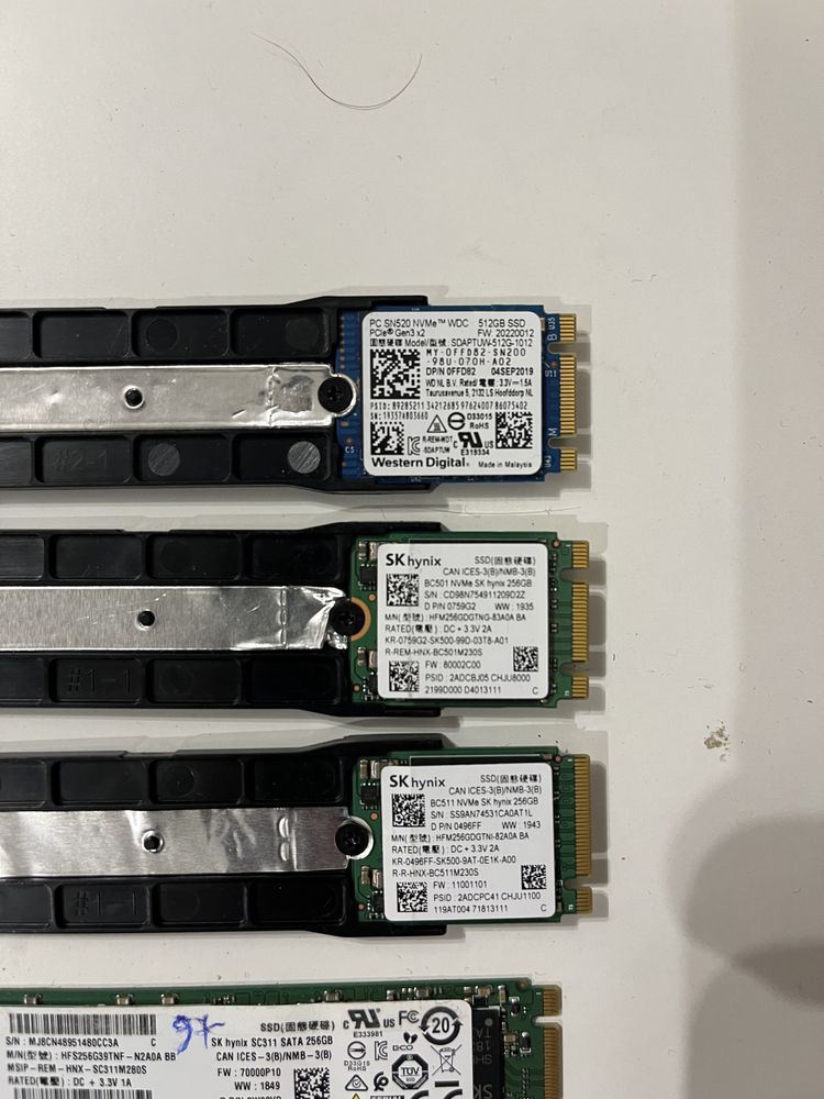 256Gb M2 SATA SSD, hdd