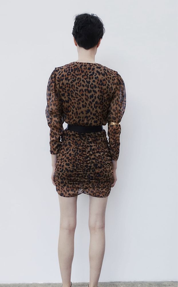 Rochie Zara animal print noua cu eticheta XS