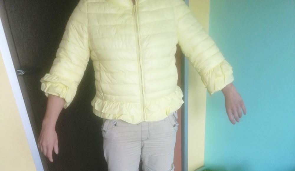 Ново модерно яке в жълто с ръкав 7/8