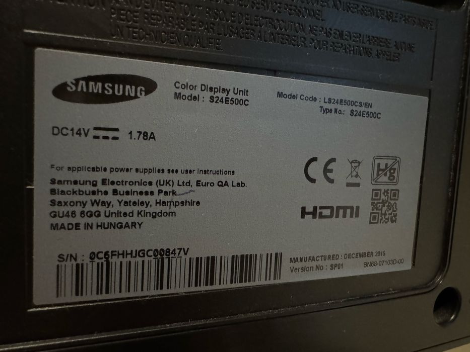 Monitor Samsung, negru