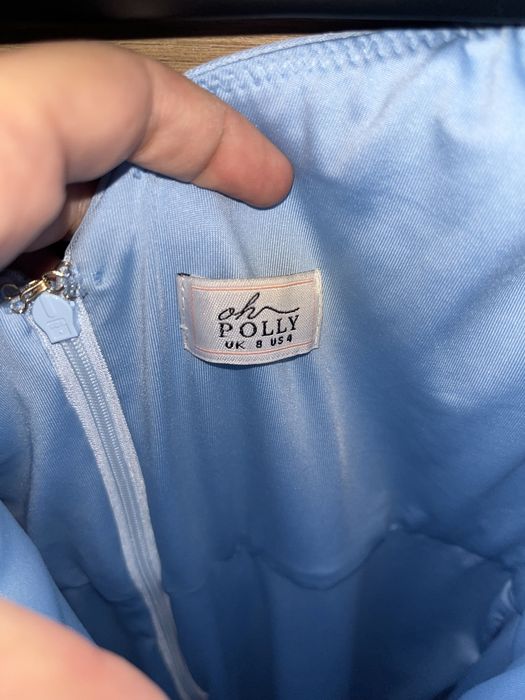 Елегантна дълга рокля в нежен светлосин цвят!