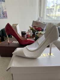 Елегантни обувки Бели - Червени 38номер