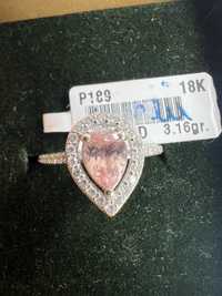 Inel de logodna aur alb 18K cu diamant si certificat de autenticitate!