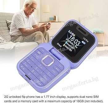 i16 PRO Мини Сгъваем Мобилен Телефон с две сим карти