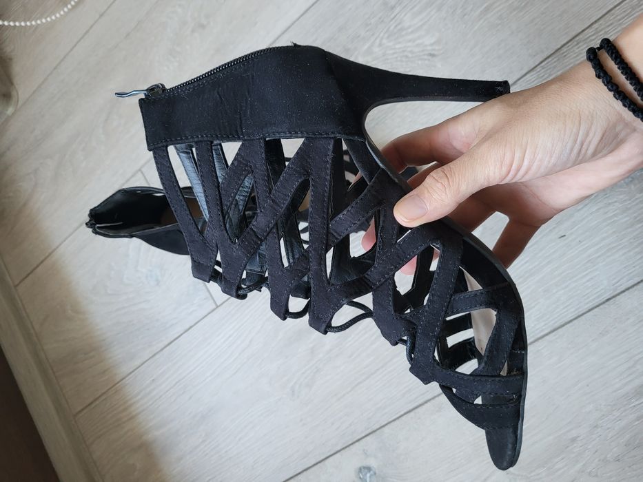 Sandale catifea 39 toc 8cm