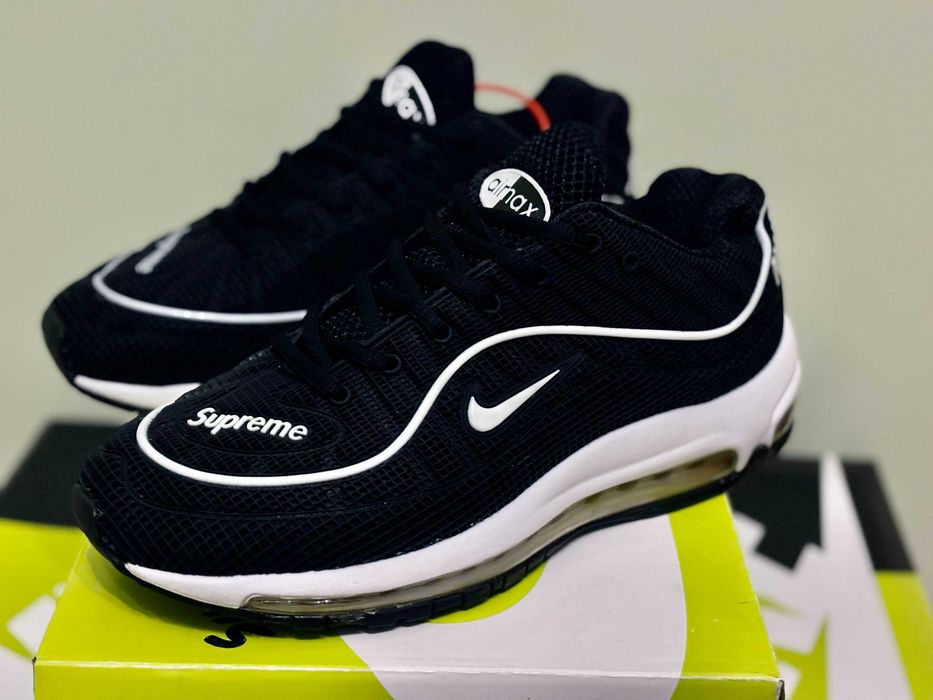 Nike Air Max 98 Supreme - Черно и бяло, размери 41, 42, 43