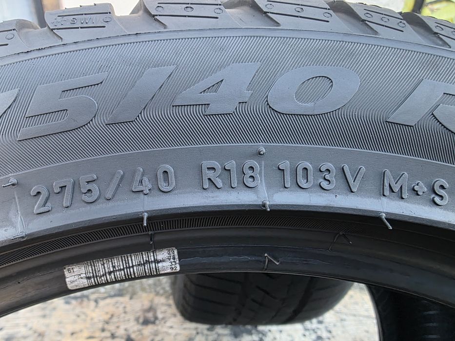 Vând două anvelope de iarna pirelli 275 40 18 dot 1718
