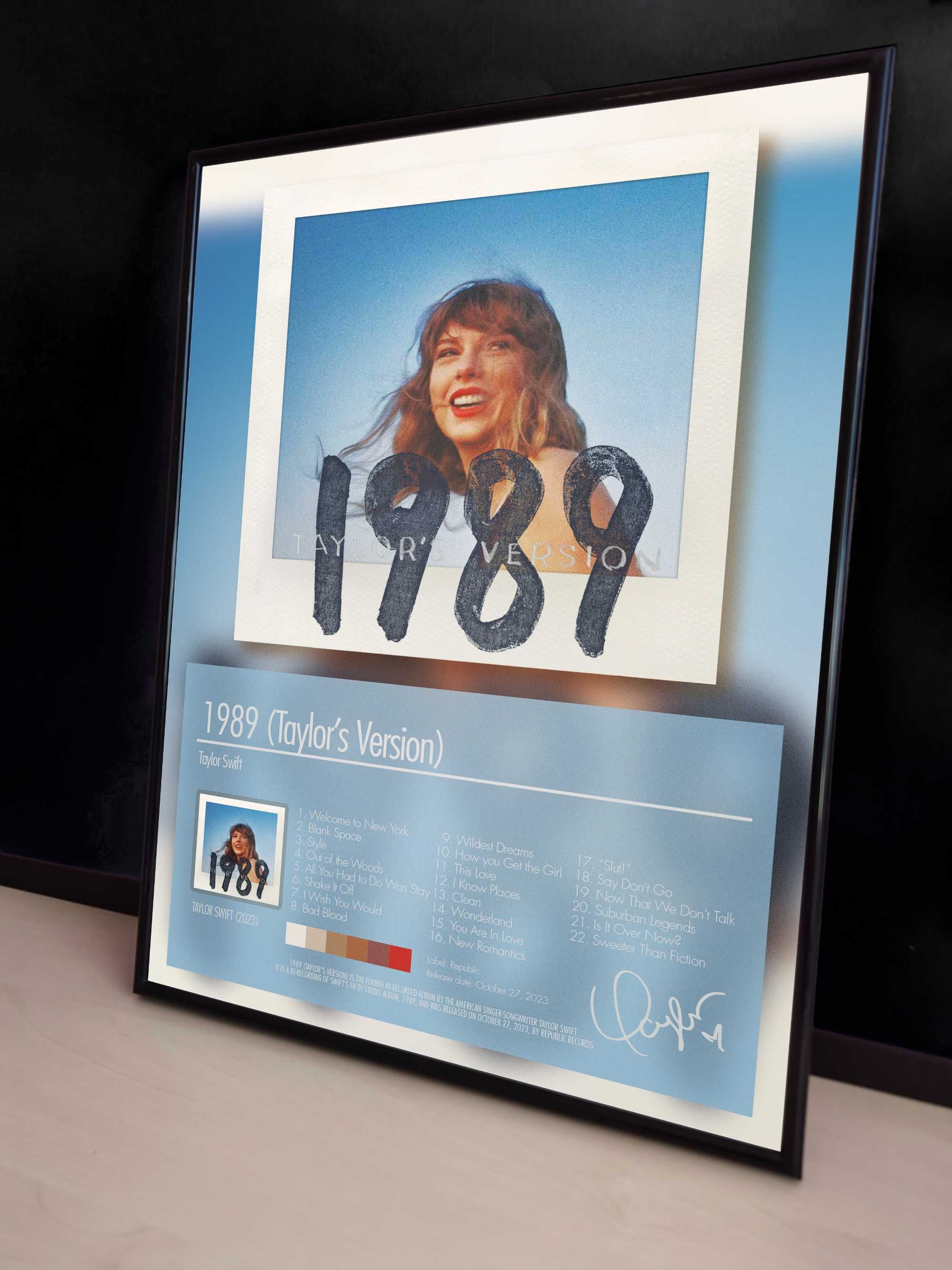 Poster Taylor Swift, album 1989 Taylor's Version. Cadou pentru fani.