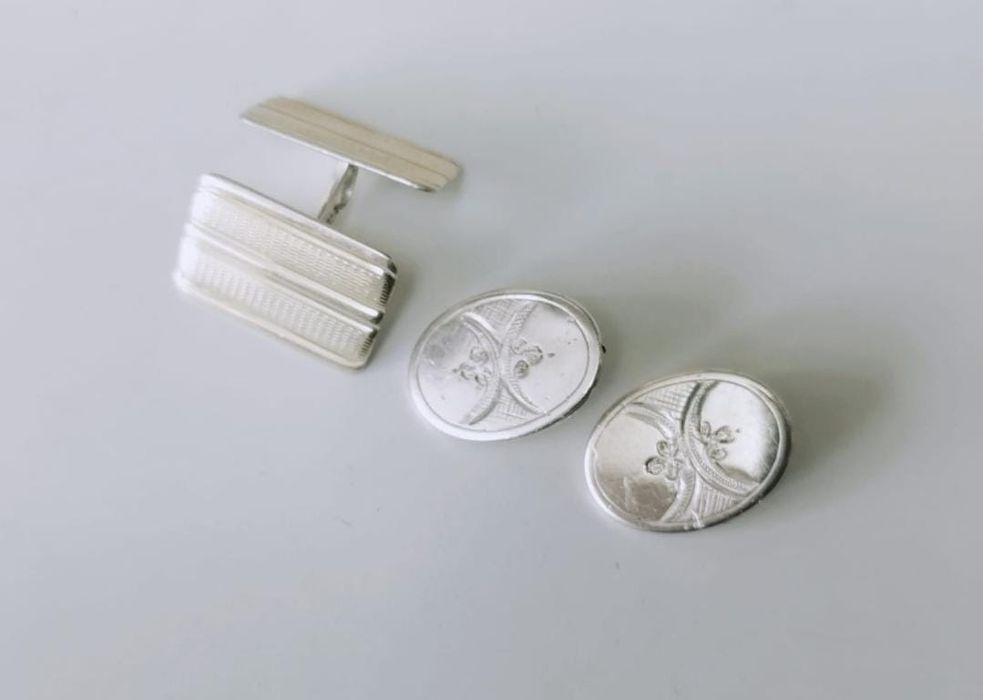 Vechi nasturi butoni argint loth 13 1/4 si 835