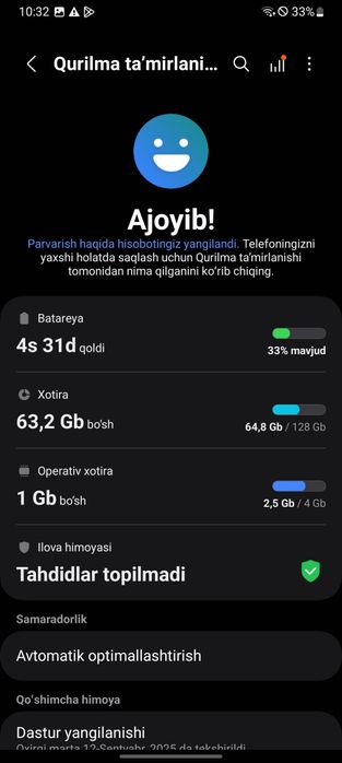 Samsung a23 128/4gb pubgga 60fps