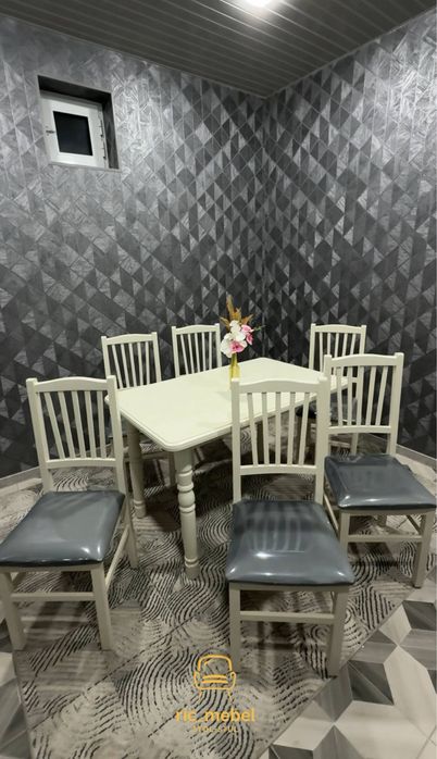 6x1 stol stulimiza oshxona va kafelar uchun mojalangan