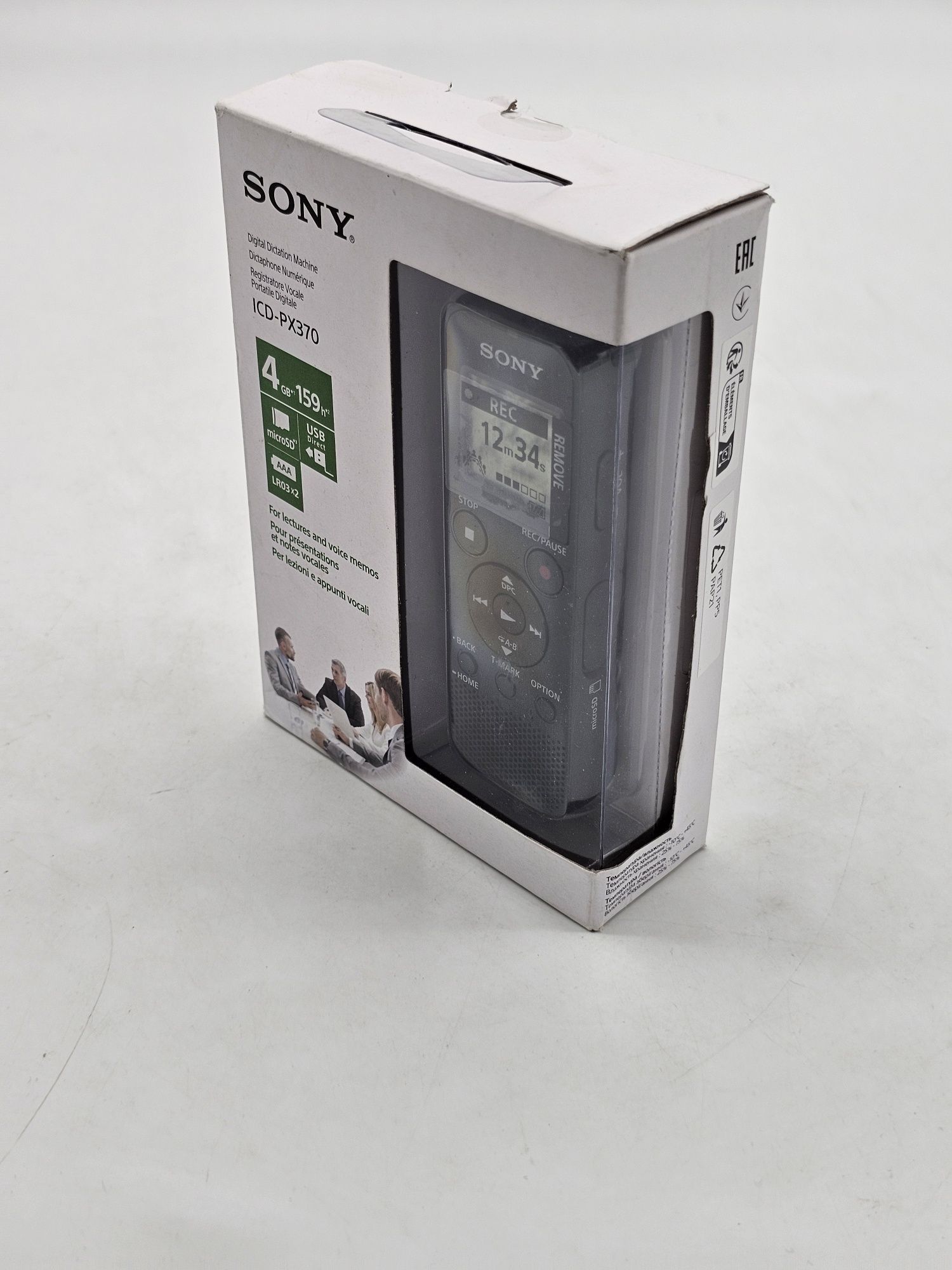 Reportofon digital SONY ICD-PX370, 4GB, negru, produs sigilat